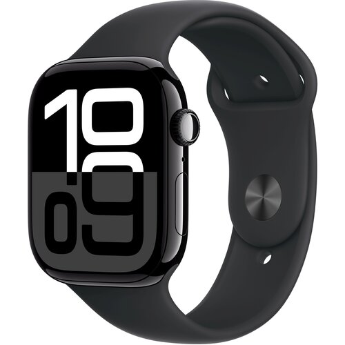 Apple Watch 10 GPS 42mm koperta z aluminium (onyks) + pasek sportowy rozmiar M/L (czarny)
