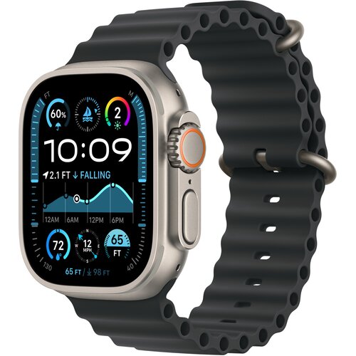Pasek do Apple Watch (44/45/46/49mm) Czarny (Tytan naturalny)