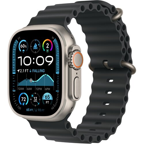 Przedłużka APPLE do paska Ocean (44/45/46/49mm) Czarny (Tytan naturalny)