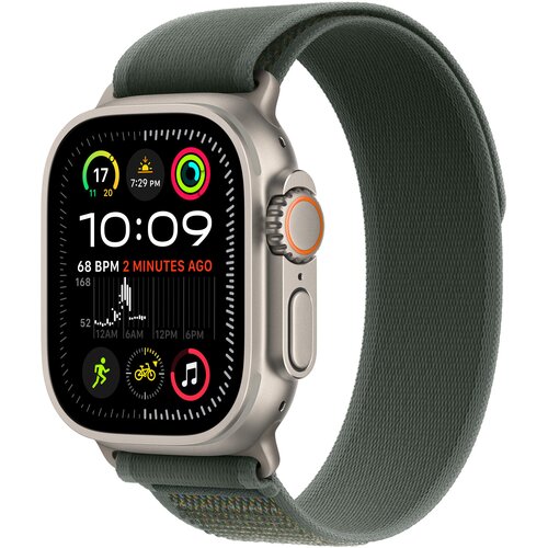 Pasek do Apple Watch (42/44/45/49mm) M/L Zielony (Tytan naturalny)