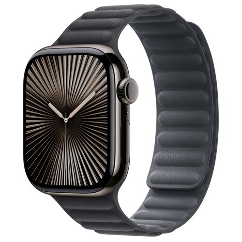 Pasek karbowany magnetyczny do Apple Watch (38/40/41/42mm) M/L Czarny