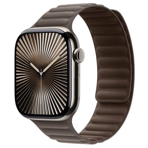 Pasek karbowany magnetyczny do Apple Watch (44/45/46/49mm) M/L Szaro-brązowy