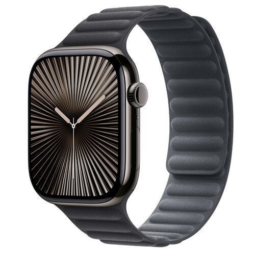 Pasek karbowany magnetyczny do Apple Watch (44/45/46/49mm) S/M Czarny