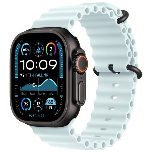 Pasek do Apple Watch (44/45/46/49mm) Mroźny błękit (Tytan czarny)