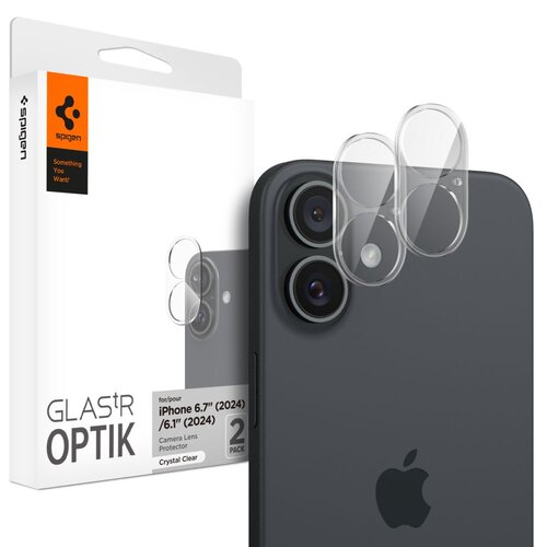Nakładka na obiektyw SPIGEN Optik Glas.Tr do Apple iPhone 16/16 Plus Przezroczysty 2szt.