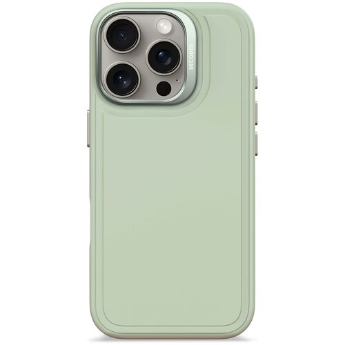 Etui DECODED Silicone Stacks MagSafe do Apple iPhone 16 Pro Zielony