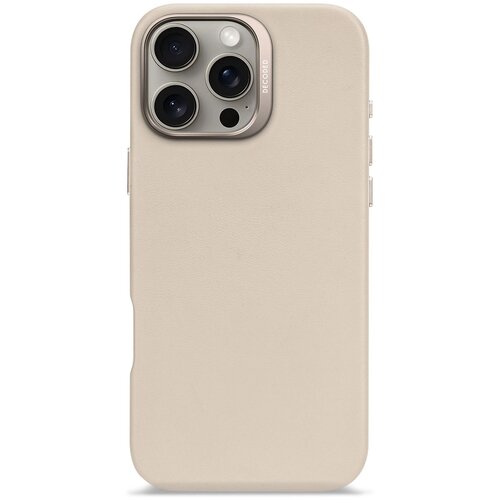 Etui DECODED Leather Case MagSafe do Apple iPhone 16 Pro Max Beżowy