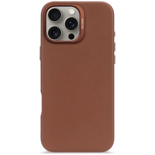 Etui DECODED Leather Case MagSafe do Apple iPhone 16 Pro Max Brązowy