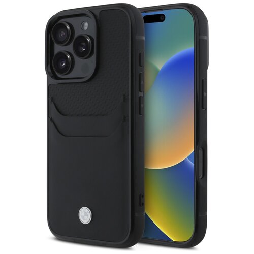 Etui BMW Sign Leather Cardslot do Apple iPhone 16 Pro Max Czarny