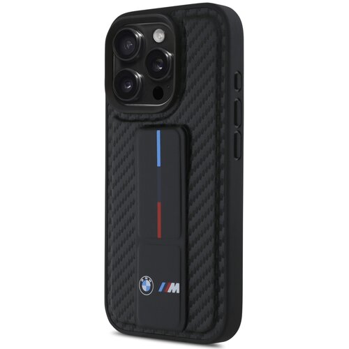 Etui BMW M Grip Stand Smooth and Carbon do Apple iPhone 16 Pro Max Czarny