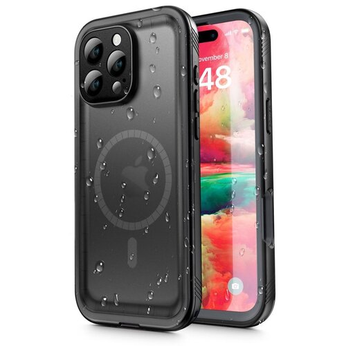 Etui wodoodporne TECH-PROTECT ShellBox MagSafe IP68 do Apple iPhone 16 Pro Czarny