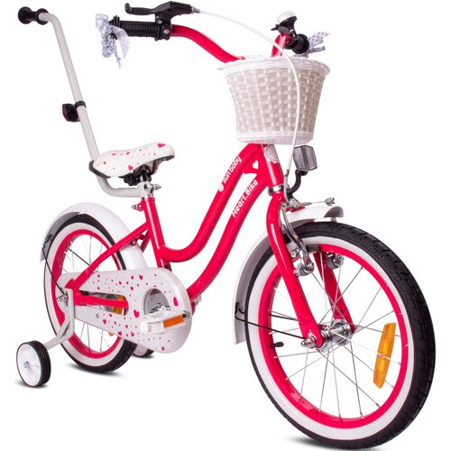 Rower dziecięcy SUN BABY Heart Bike 14 cali dla dziewczynki Malinowy