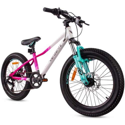 Rower dziecięcy SUN BABY Verdant Calix 20 dla dziewczynki Biało-różowo-miętowy