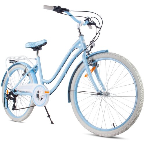Rower młodzieżowy SUN BABY Heart Bike 24 cale dla dziewczynki Błękitny