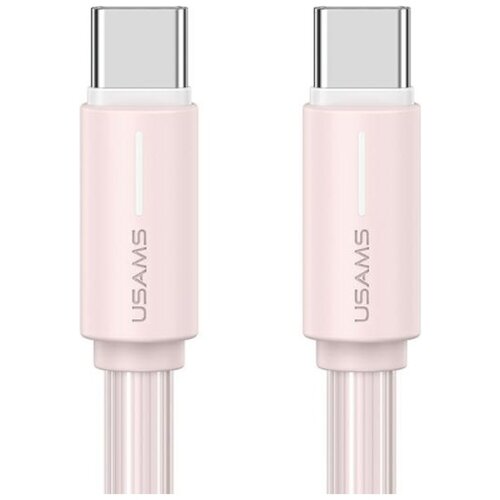Kabel USB-C - USB-C USAMS SJ734USB04 60W 1 m Różowy
