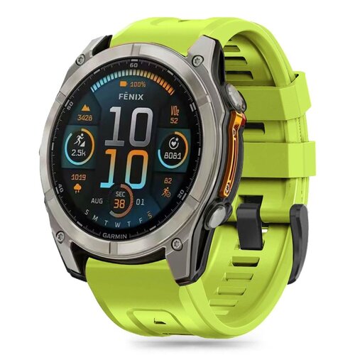 Pasek TECH-PROTECT Silicone do Garmin Fenix 5X/5X Plus/6X/6X Pro/7X/8 (51 mm) Limonkowy