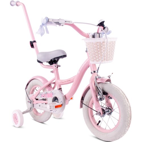 Rower dziecięcy SUN BABY Flower Bike 12 cali dla dziewczynki Różowy
