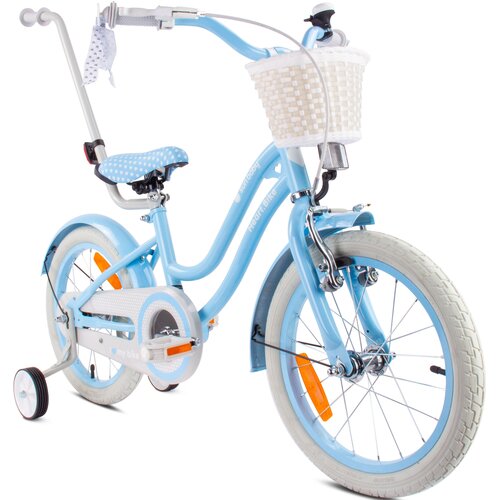 Rower dziecięcy SUN BABY Heart Bike 16 cali dla dziewczynki Błękitny