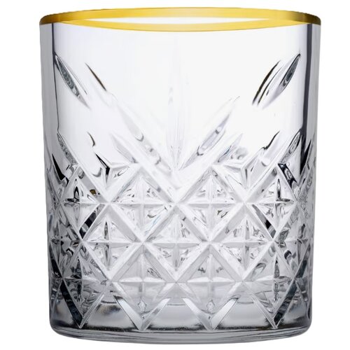 Komplet szklanek niskich PASABAHCE Timeless Gold 420ml