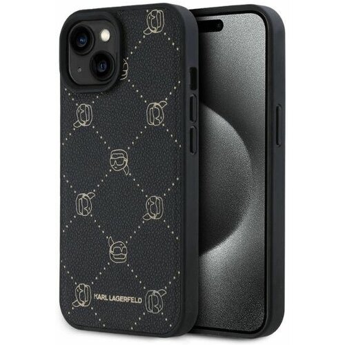 Etui KARL LAGERFELD Karl Head Magsafe do Apple iPhone 15 Czarny