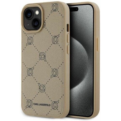 Etui KARL LAGERFELD Karl Head Magsafe do Apple iPhone 15 Beżowy
