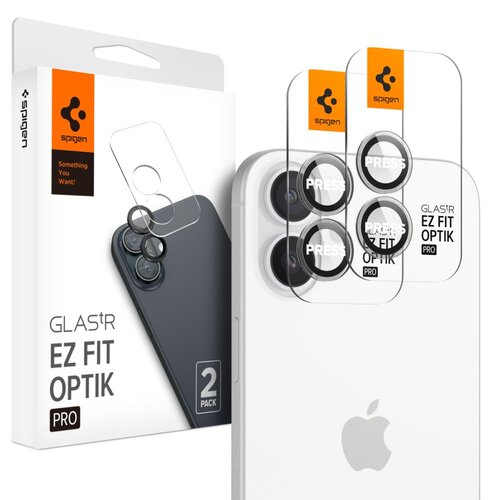 Nakładka na obiektyw SPIGEN Optik Pro Glas.Tr ”Ez Fit” do Apple iPhone 16/16 Plus Przezroczysty 2szt.