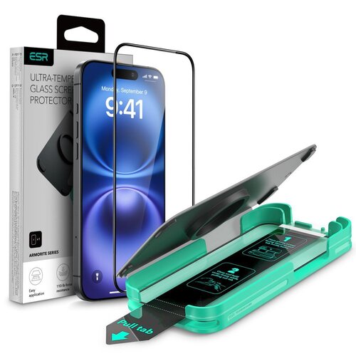 Szkło hartowane ESR Armorite do Apple iPhone 16 Czarny