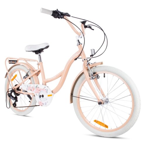 Rower dziecięcy SUN BABY Flower Bike 20 cali dla dziewczynki Morelowy