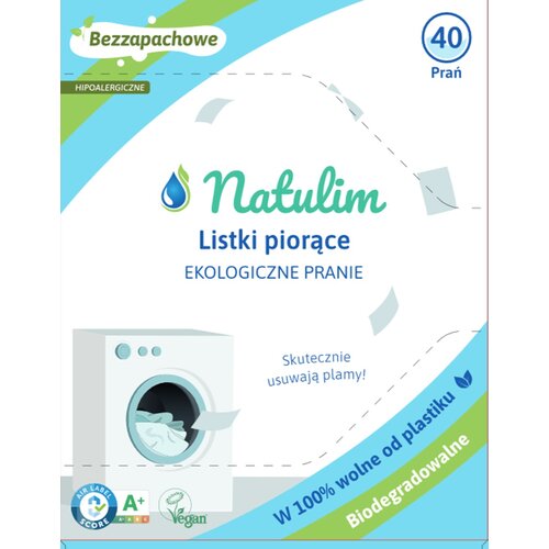 Listki do prania NATULIM Bezzapachowe - 40 szt.