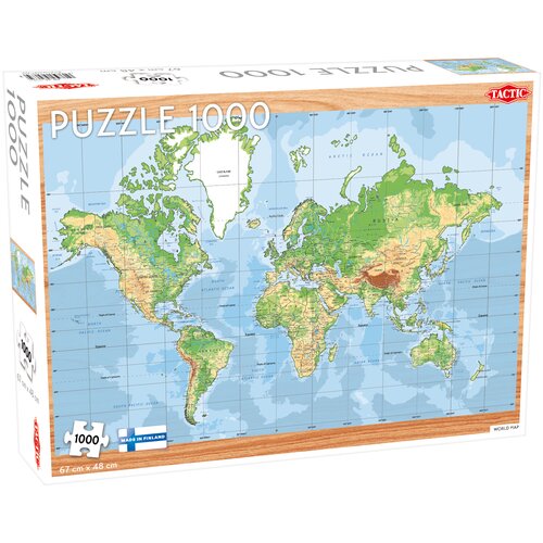 Puzzle TACTIC Lovers World Map 58263 (1000 elementów)