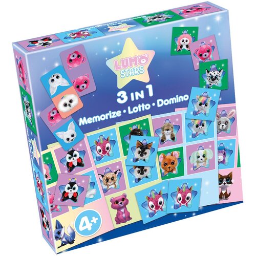 Gra towarzyska TACTIC Lumo Stars Memo Lotto Domino 56707