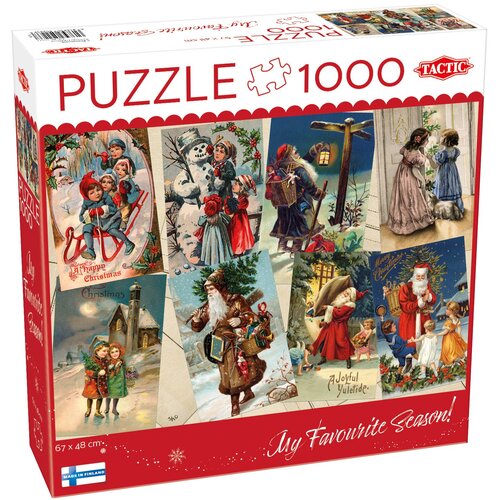 Puzzle TACTIC Vintage Christmas Cards 59223 (1000 elementów)