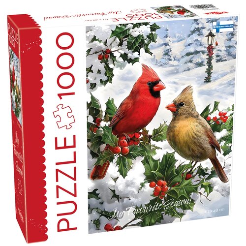 Puzzle TACTIC Lovers Birds on Branch 59608 (1000 elementów)