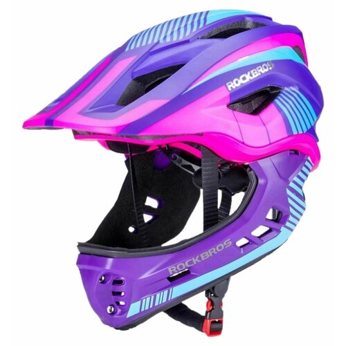 Kask rowerowy ROCKBROS TT-32SBPP-S Fioletowo-różowy dla Dzieci (rozmiar S)