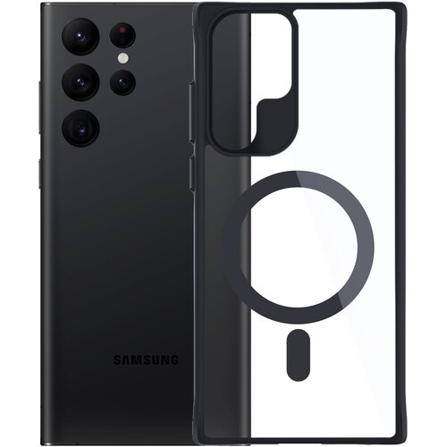 Etui XLINE MagSystem Satin Guardx do Samsung Galaxy S24 Ultra Przezroczysto-czarny