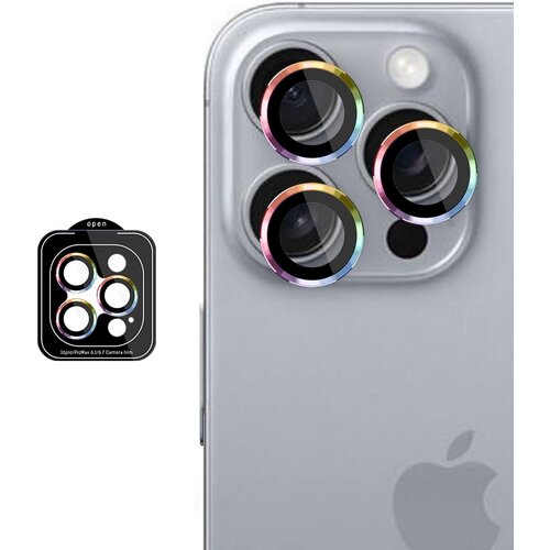 Nakładka na obiektyw 3MK Lens Protection Pro do Apple iPhone 16 Pro/16 Pro Max Tęczowy