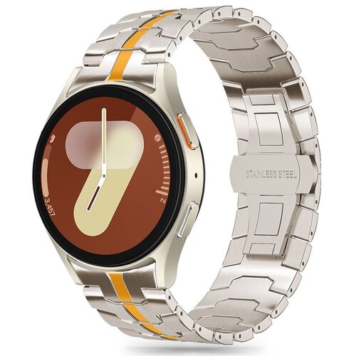 Pasek TECH-PROTECT Stainless Line do Samsung Galaxy Watch 4/5/5 Pro/6/7/FE Tytanowo-pomarańczowy