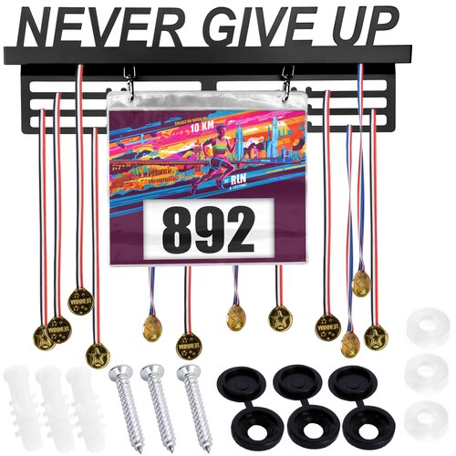 Wieszak na medale i numery startowe GOCKOWIAK Never give up