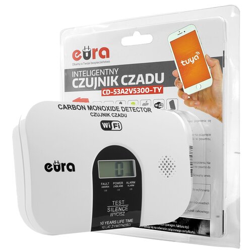 Czujnik tlenku węgla (czadu) EURA CD-53A2V2300-TY/B