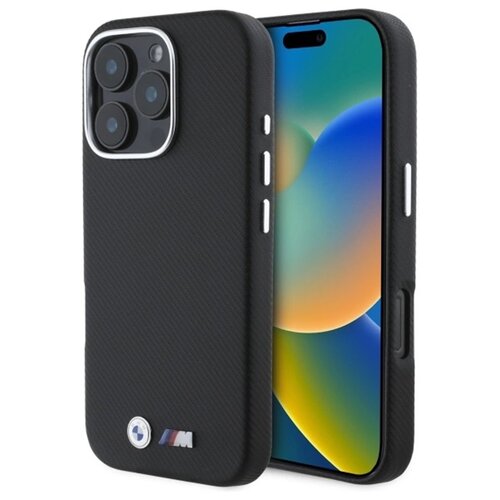 Etui BMW M Edition Kevlar Wrapped Metal do Apple iPhone 16 Pro Max Czarny