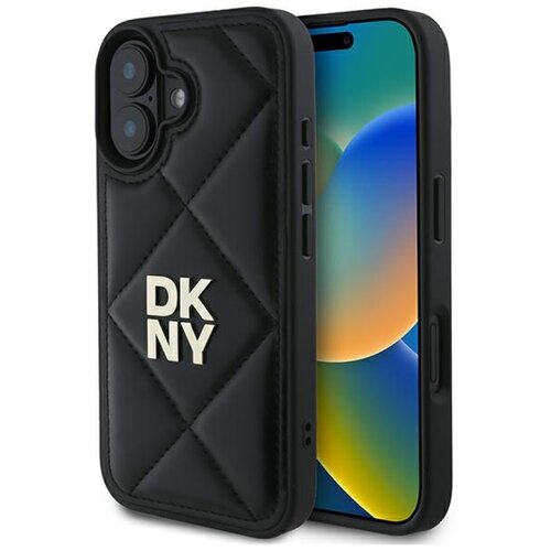 Etui DKNY Quilted Stack Logo do Apple iPhone 16 Czarny