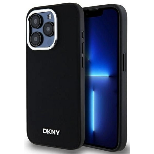 Etui DKNY Plain Logo MagSafe do Apple iPhone 15 Pro Czarny