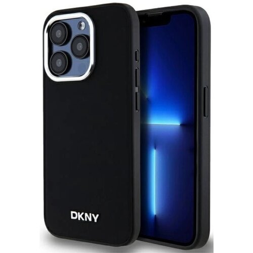 Etui DKNY Plain Logo MagSafe do Apple iPhone 15 Pro Max Czarny