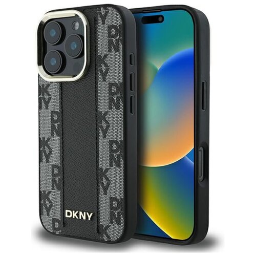 Etui DKNY Checkered Pattern MagSafe do Apple iPhone 16 Pro Max Czarny