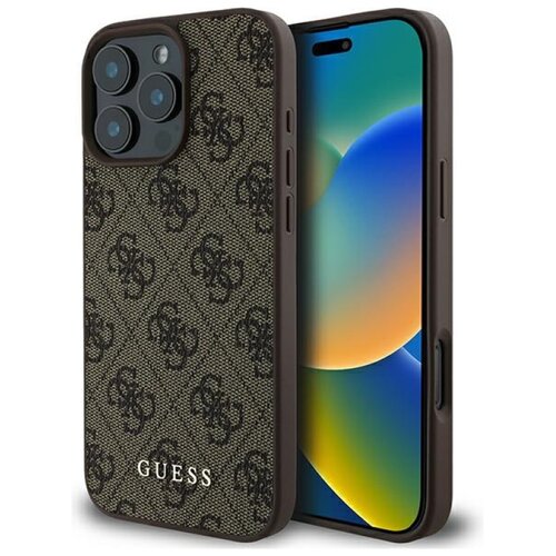 Etui GUESS 4G Classic do Apple iPhone 16 Pro Max Brązowy