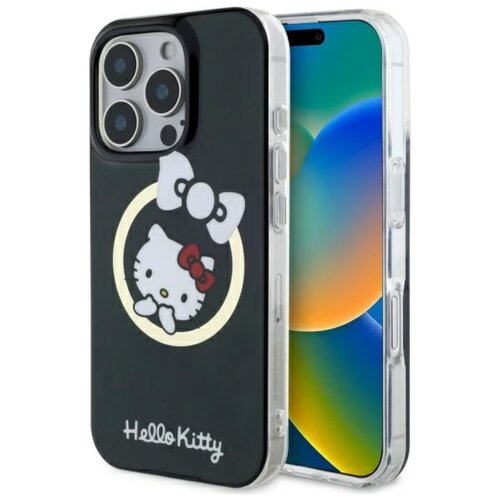 Etui HELLO KITTY IML Fun Bow MagSafe do Apple iPhone 16 Pro Czarny