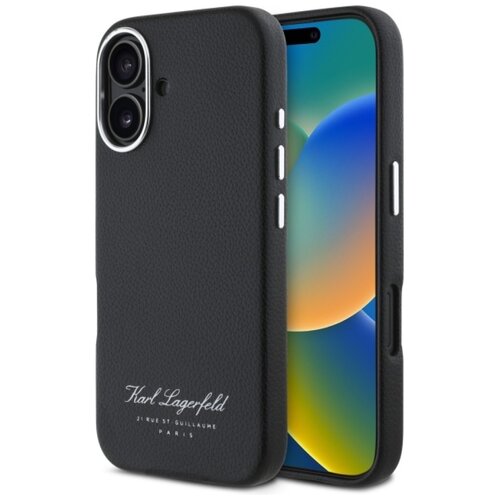 Etui KARL LAGERFELD Hotel RSG do Apple iPhone 16 Czarny
