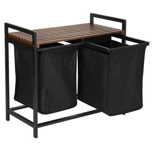 Kosz na pranie GOCKOWIAK Hanoi Black 80L Czarny