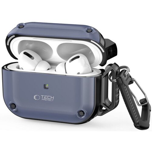 Etui na słuchawki TECH-PROTECT Rough Hook do Apple Airpods Pro 1/2 Niebieski