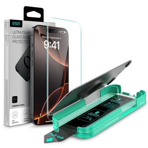 Szkło hartowane ESR Armorite do Apple iPhone 16 Pro Czarny